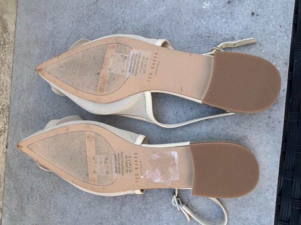 Ted Baker Lili Rose Ivory Floral Slingback Flats Size 10 - Picture 6 of 7